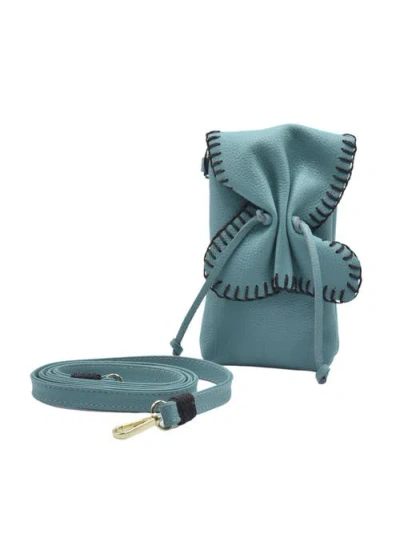 Carlos Falchi Cell Phone Butterly To Grain Leather Bag In Pink