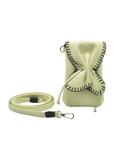 Carlos Falchi Cell Phone Butterly To Grain Leather Bag In Animal Print