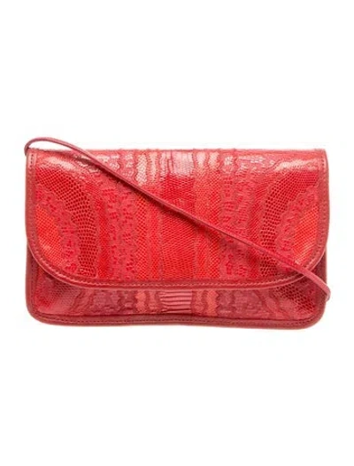 Pre-owned Carlos Falchi Embossed Leather Shoulder Bag In Multi