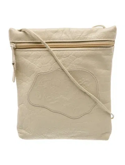 Pre-owned Carlos Falchi Leather Bucket Bag In Neutral