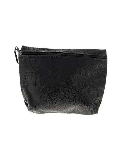 Pre-owned Carlos Falchi Leather Clutch In Black