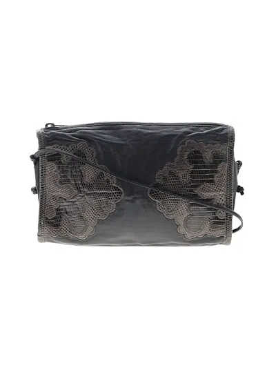 Pre-owned Carlos Falchi Leather Crossbody Bag In Gray