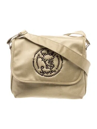 Pre-owned Carlos Falchi Leather Crossbody Bag In Green