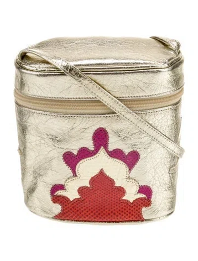 Pre-owned Carlos Falchi Leather Crossbody Bag In Neutral