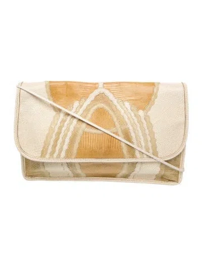 Pre-owned Carlos Falchi Leather Crossbody Bag In Neutral