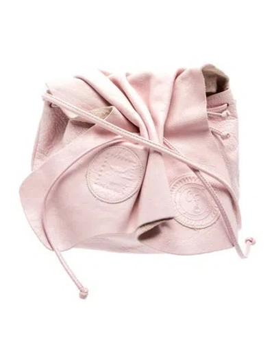 Pre-owned Carlos Falchi Leather Crossbody Bag In Pink