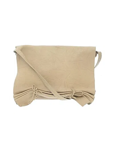 Pre-owned Carlos Falchi Leather Messenger In Tan