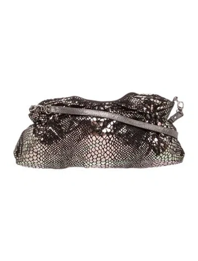 Pre-owned Carlos Falchi Leather Minaudière In Multi