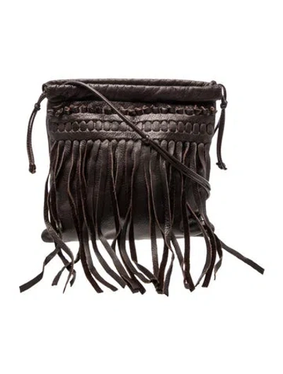 Pre-owned Carlos Falchi Leather Shoulder Bag In Brown