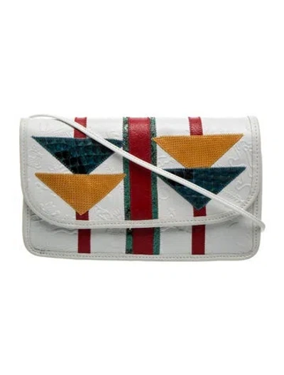 Pre-owned Carlos Falchi Leather Shoulder Bag In Multi
