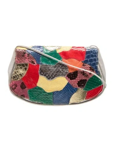 Pre-owned Carlos Falchi Leather Shoulder Bag In Multi