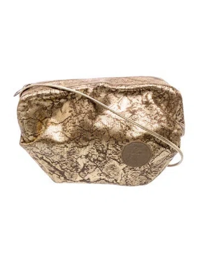 Pre-owned Carlos Falchi Leather Shoulder Bag In Neutrals