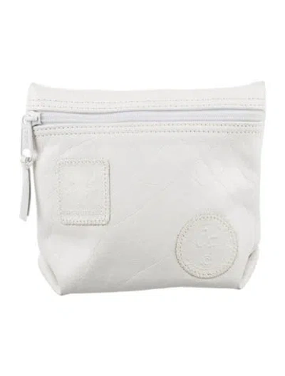 Pre-owned Carlos Falchi Leather Wallet In White