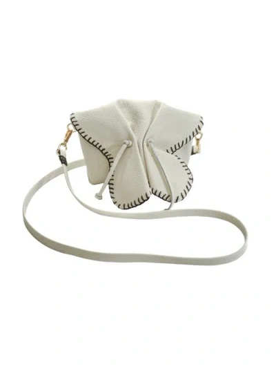 Carlos Falchi Mini Butterfly Lambskin Convertible Crossbody Bag In Neutral