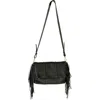 Carlos Falchi Mini Fringe Suede Foldover Crossbody Clutch
