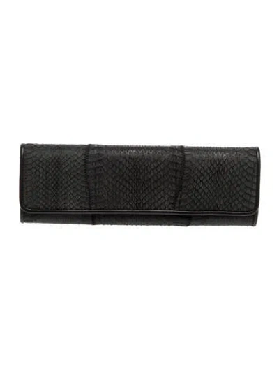 Pre-owned Carlos Falchi Python Portfolio Vintage In Multi