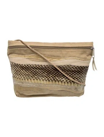Pre-owned Carlos Falchi Shoulder Bag In Neutral