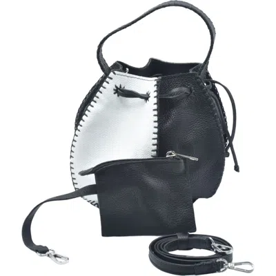 Carlos Falchi Tall Bucket Top Grain Leather Bag In Pattern