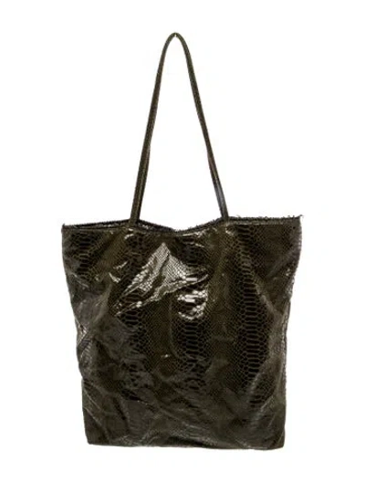 Pre-owned Carlos Falchi Tote In Green