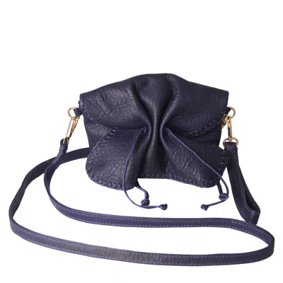 Carlos Falchi Women's Blue Mini Butterfly Lambskin Bag - Navy