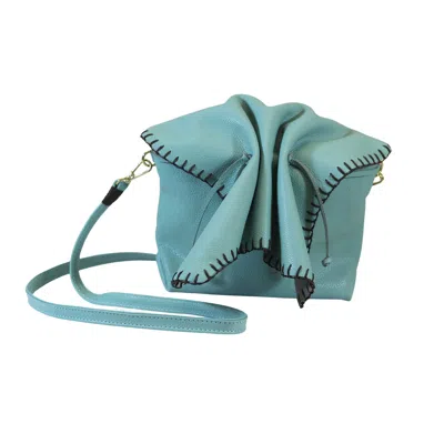 Carlos Falchi Women's Butterfly Leather Bag - Caribbean Teal In Black/blue