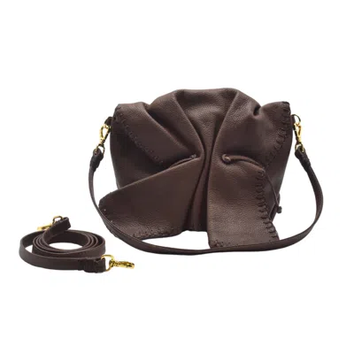 Carlos Falchi Women's Butterfly Leather Bag - Coffee Brown