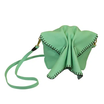 Carlos Falchi Women's Butterfly Leather Bag -lime Green