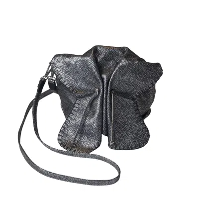 Carlos Falchi Women's Silver Butterfly Leather Bag - Roman Chrome