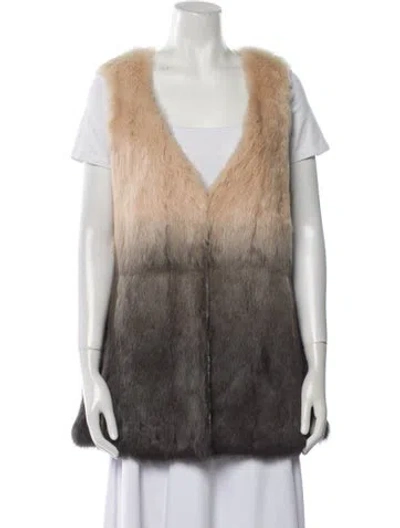 Pre-owned Carlos Miele Fur Jacket In Neutral