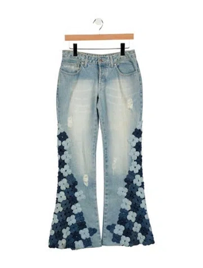 Pre-owned Carlos Miele Mid-rise Flared Jeans In Blue