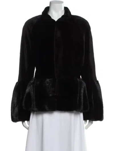 Pre-owned Carlos Miele Mink Fur Jacket In Black