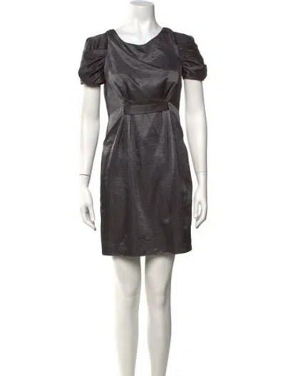 Pre-owned Carlos Miele Scoop Neck Mini Dress In Grey