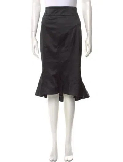 Pre-owned Carlos Miele Silk Knee-length Skirt In Black