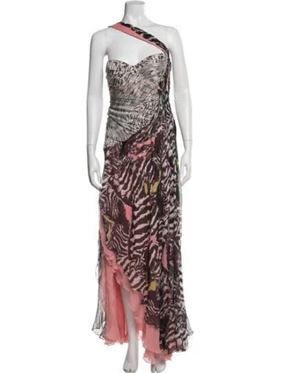 Pre-owned Carlos Miele Silk Long Dress In Multi