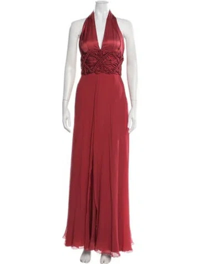 Pre-owned Carlos Miele Silk Long Dress In Pink