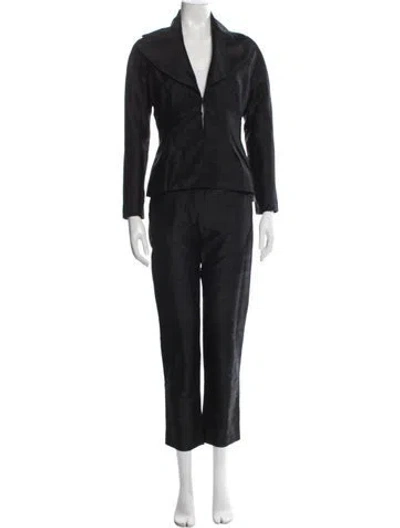 Pre-owned Carlos Miele Silk Pant Set In Black