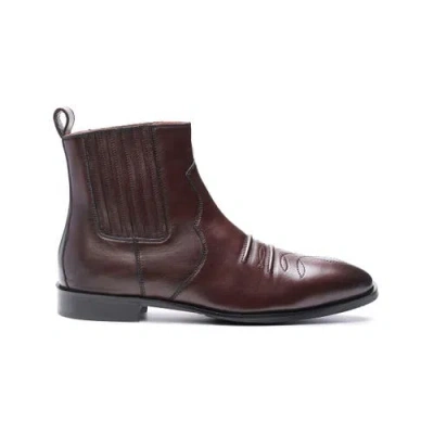 Carlos Santana Durango Chelsea Boot In Burnished Brown