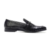 Carlos Santana Louis Bit Loafer In Black Croco