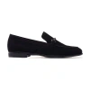 Carlos Santana Louis Bit Loafer In Black Suede