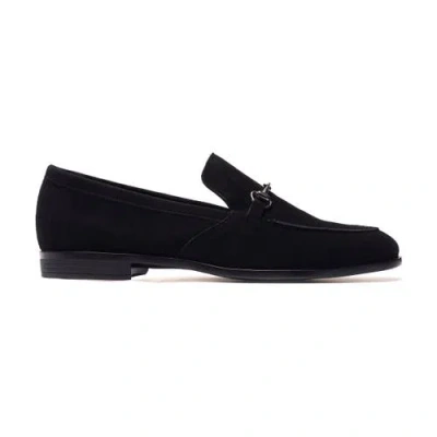 Carlos Santana Louis Bit Loafer In Black Suede