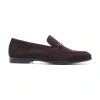 Carlos Santana Louis Bit Loafer In Brown Suede