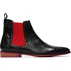 Carlos Santana Mantra Chelsea Boot In Black Croco