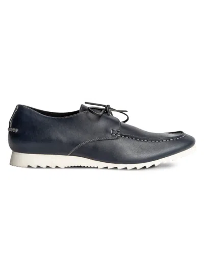 Carlos Santana Men's Hendrix Leather Moccasin In Navy Blue