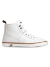 Carlos Santana Men's Otis High Top Leather Sneakers In White