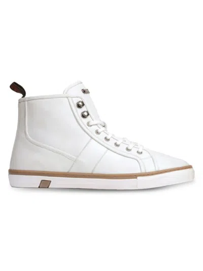 Carlos Santana Men's Otis High Top Leather Sneakers In White