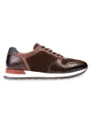 Carlos Santana Men's The Hazel Low Top Leather Sneakers In Chocolate