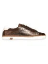 Carlos Santana Men's Walker Embossed Leather Sneakers In Brown