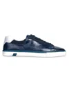 Carlos Santana Walker Reptile Embossed Sneaker In Navy