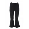 Carloslines Women's Compression Skinny Flare Pant In Black Solid
