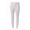 Carloslines Women's Neutrals Pu Leather Skinny Cigarettes Pant In Khaki Solid